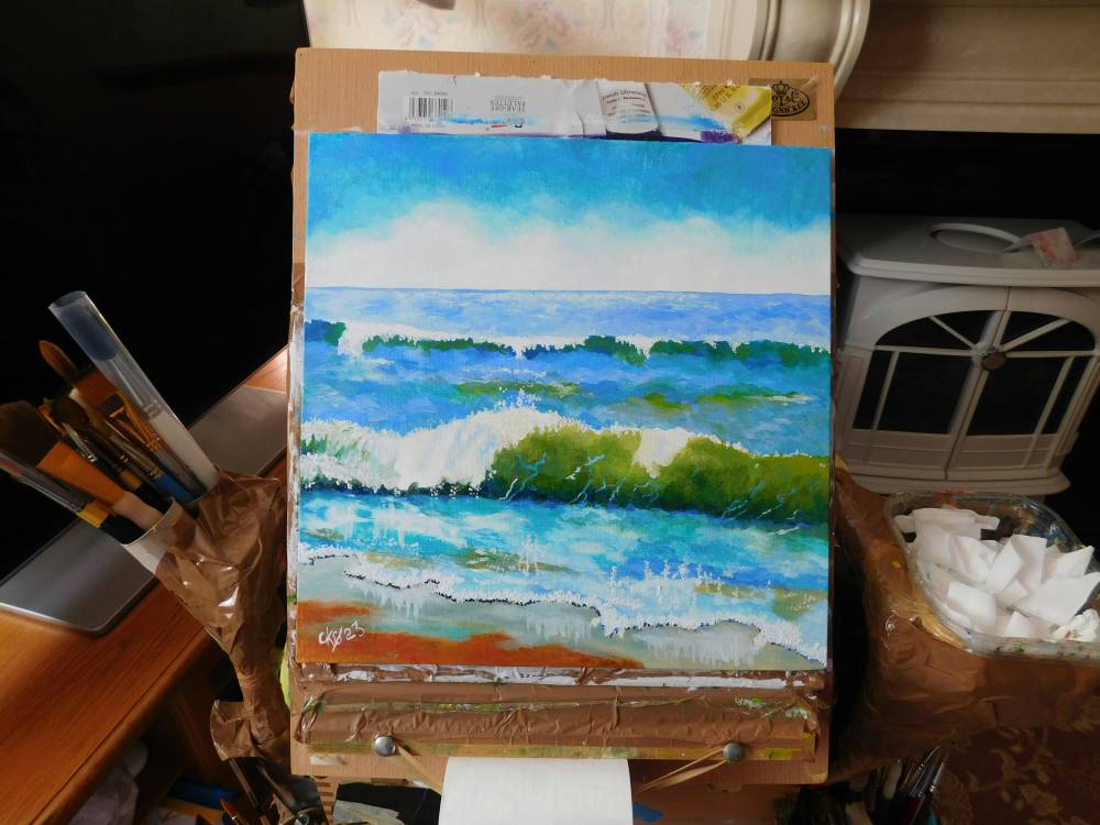 Peinture artistique près de Chaingy